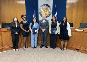 Texarkana Youth Advisory Council members at the induction ceremony.